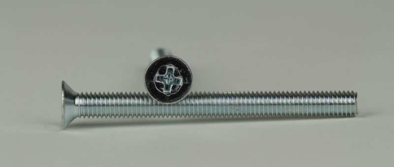 8x25 - Senkschrauben metrisch mit Kreuzschlitz H verzinkt ISO 7046-1 - Stahl 4.8 a100Stk.