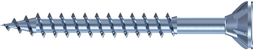 Q200 plus Spanplattenschraube, Flachsenkkopf, 4,0 x 60 mm, Teilgewinde (L1), TX 20, Stahl, verzinkt,