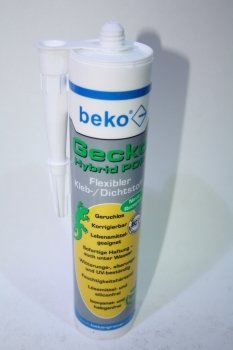 Gecko Hybrid POP Flexibler Kleb-Dichtstoff weiß 310ml