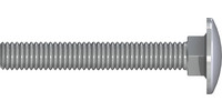 Schlossschraube RN 603 , Halbrundkopf, M 6 x 100 mm, Vollgewinde, Edelstahl A2 a.25Stk.