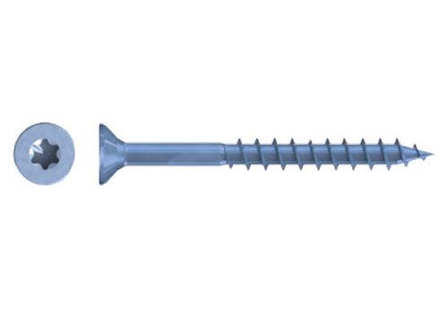 Q200 plus Spanplattenschraube, Flachsenkkopf, 5,0 x 100 mm, Teilgewinde (L1), TX 25, Edelstahl A2, g