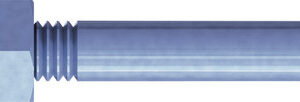 Maschinenschraube , Sechskantkopf, M 8 x 80 mm, Teilgewinde (L1), SW 13, Stahl, verzinkt, blau passi