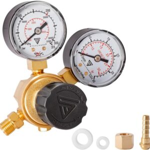 Mini-Druckminderer ST-215 nach DIN-Norm EN ISO 2503 Druckregler bis 200 bar aus hochwertigem Messing