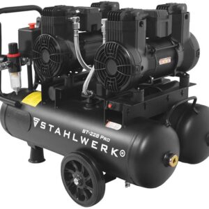 Kompressor ST-228 Pro mit 8 bar | 3,54 PS | 2,6 kW | 410 l/min | 22 L Tank | Ölfreier Druckluft-Komp