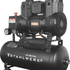 Kompressor ST-98 Pro mit 8 bar | 1,22 PS | 0,90 kW | 170 l/min | 9 L Tank | Ölfreier Druckluft-Kompr